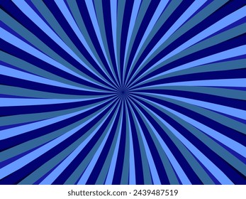 Swirling radial retro background. Vector illustration for swirl design. Spinning spiral vortex. Helical rotation beam. Bringing together psychedelic measurable lines. Delightful sunshine.