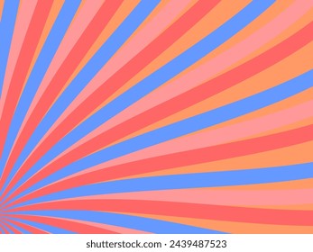 Swirling radial retro background. Vector illustration for swirl design. Spinning spiral vortex. Helical rotation beam. Bringing together psychedelic measurable lines. Delightful sunshine.