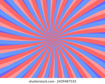 Swirling radial retro background. Vector illustration for swirl design. Spinning spiral vortex. Helical rotation beam. Bringing together psychedelic measurable lines. Delightful sunshine.