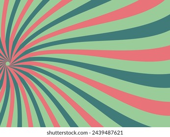 Swirling radial retro background. Vector illustration for swirl design. Spinning spiral vortex. Helical rotation beam. Bringing together psychedelic measurable lines. Delightful sunshine.