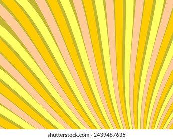 Wirbelnder radialer Retro-Hintergrund. Vektor-Illustration für Drallgestaltung. Spiralwirbel. Spiralförmiger Drehträger. Psychedelische messbare Linien zusammenbringen. Wunderbarer Sonnenschein.