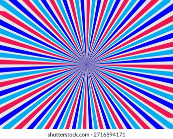 Remolino radial de fondo retro. Ilustración vectorial para el diseño de remolino. Vórtice espiral giratorio. Viga giratoria helicoidal. Unificando la línea medible psicodélica. Encantador sol.