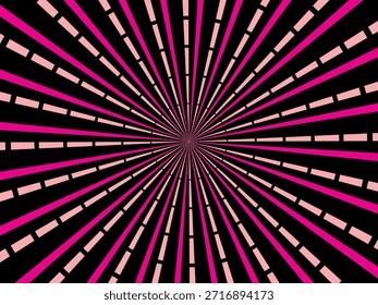 Remolino radial de fondo retro. Ilustración vectorial para el diseño de remolino. Vórtice espiral giratorio. Viga giratoria helicoidal. Unificando la línea medible psicodélica. Encantador sol.