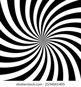 Swirling radial silhouette. Vector image