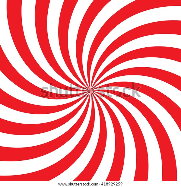 渦巻き状の放射状渦背景 白と赤の縞が四角の中央を渦巻いている Eps8形式のベクターイラスト のベクター画像素材 ロイヤリティフリー