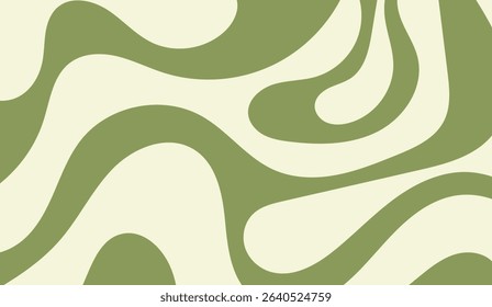 Swirling Sage Green and Cream Abstract Pattern Design, Gentle Curved Lines, Organic Shapes, Smooth Transitions, Serene Pastel Colors for Artistic Backgrounds and Creative Projects
