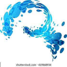 Swirling water flow, vector element