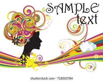 Swirling wave design– stock illustration 