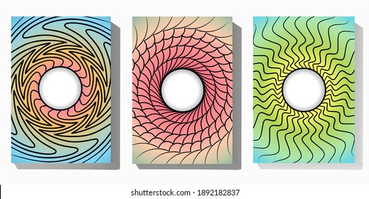 Fondo abstracto del patrón de línea ondulada giratoria, con color degradado derecho,espiral