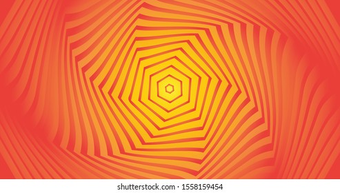 Swirling whirlpool art abstract background, Orange tone