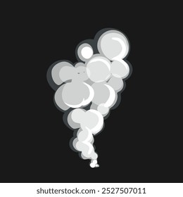 A swirling, wispy smoke vector with soft, flowing curves. Perfect for adding a sense of mystery, atmosphere, or dynamic movement to your design projects.