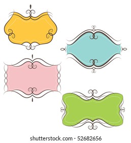 swirls banners. vector illustration