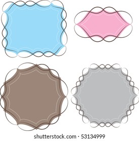 swirls banners. vector illustration