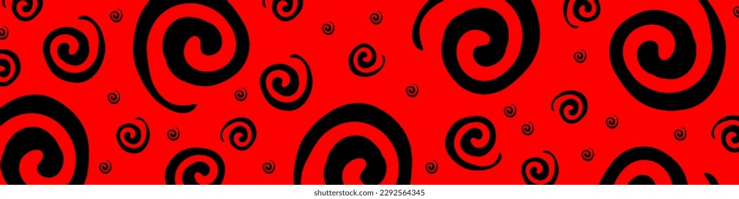 Swirls in cartoon comic style. Twisted gothic pattern background. Gothic abstract vector texture.