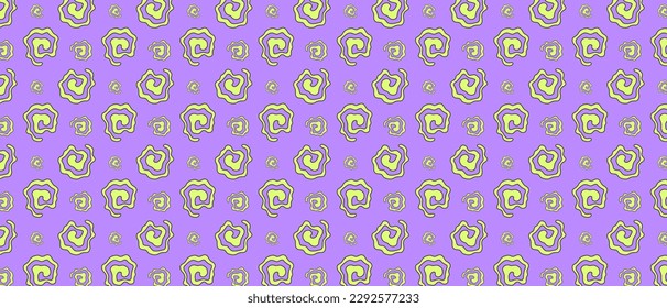 Swirls in cartoon comic style. Twisted goth pattern background. Goth abstract vector texture.