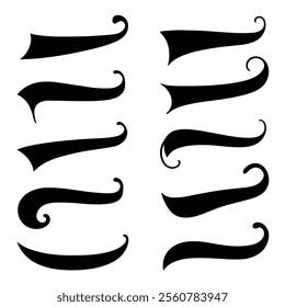 Swirls and curves. decorative shapes vector