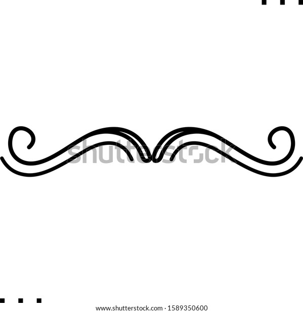 swirls divider  line art icon.\
