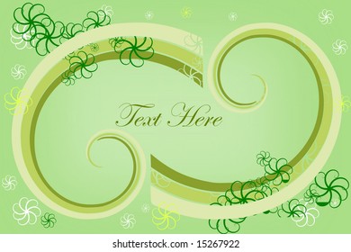 swirls and floral card vector