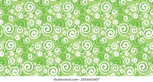 Remolinos de verde Una textura de repetición caprichosa