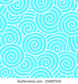 Swirls illustration in a seamless pattern .