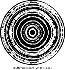Swirls like annual rings drawn with a brush. Japanese style.