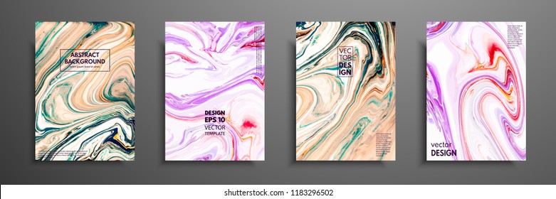 Swirls of marble or the ripples of agate. Liquid marble texture. Fluid art. Applicable for design covers, presentation, invitation, flyers, annual reports, posters and business cards. Modern artwork.