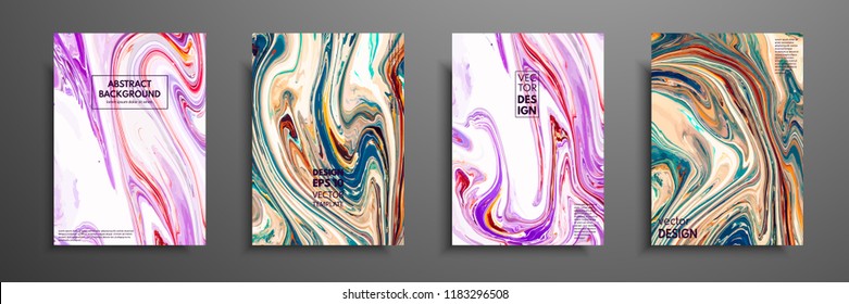 Swirls of marble or the ripples of agate. Liquid marble texture. Fluid art. Applicable for design covers, presentation, invitation, flyers, annual reports, posters and business cards. Modern artwork.