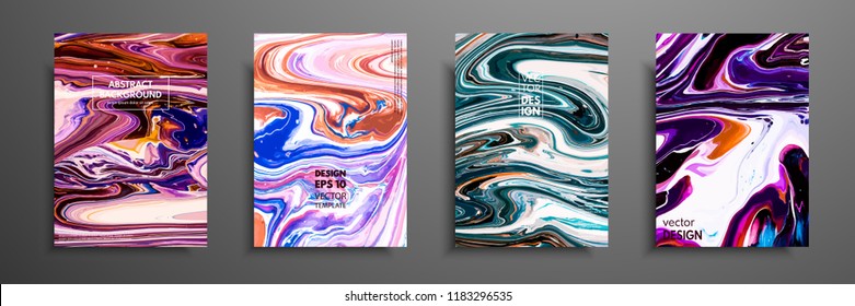 Swirls of marble or the ripples of agate. Liquid marble texture. Fluid art. Applicable for design covers, presentation, invitation, flyers, annual reports, posters and business cards. Modern artwork.