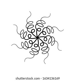 swirls round repetition. the black swirl round design. natural round swirls round design.