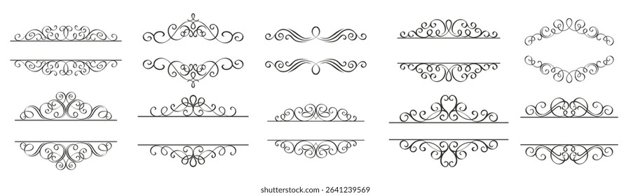 Swirls vintage design elements vector