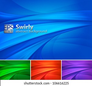 Swirly Abstract Background. A set of swirly abstract background. Each background separately on different layers.  Available in 3 different colors