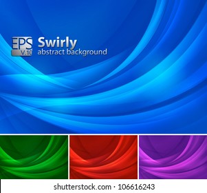 Swirly Abstract Background. A set of swirly abstract background. Each background separately on different layers.  Available in 3 different colors