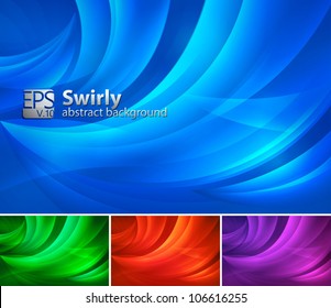 Swirly Abstract Background. A set of swirly abstract background. Each background separately on different layers.  Available in 3 different colors