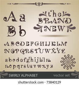 Swirly Alphabet.