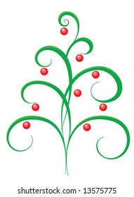 Swirly Christmas Tree Design
