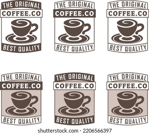 Swirly Coffee Cup Icon isolated on a White Background
