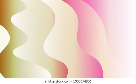 Swirly Colorful Vibrant Shapes. Abstract wave shape with gradient color. Warm colors. Vector illustration. Light purple, yellow Gradient.