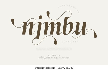 Swirly and elegant script font with a warm and handcrafted style, ideal for invitations and packaging