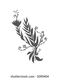 Swirly Floral and branches