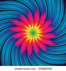 A swirly floral pattern is featured in an abstract background illustration.