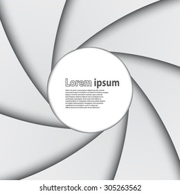 Swirly gray paper layers background. Vector illustration