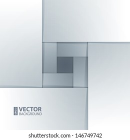 Swirly gray and white paper background. RGB EPS 10 vector illustration