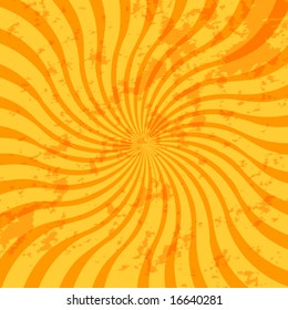 swirly, grungy sunburst background