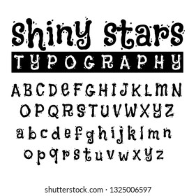 Swirly hand drawn typography font