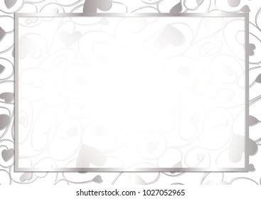 Swirly heart border in vector format.