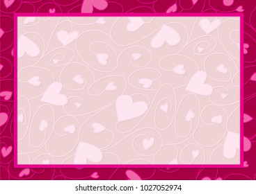 Swirly heart border in vector format.