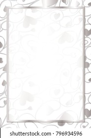 Swirly heart border in vector format.