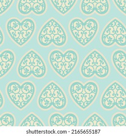 Swirly Heart Seamless Repeat Pattern