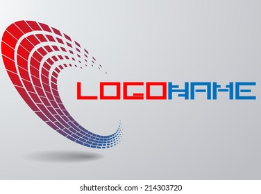 Swirly logo design. Vector illustration.