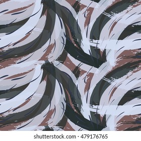 Swirly overlapping stocks black and brown.Hand drawn with ink and marker brush seamless background.